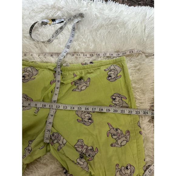 Disney Thumper Women's Pajama Pants Size L Green White gray pink blue - Picture 3 of 12